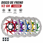 Disco de freno V2 6H de 140 mm para patinete eléctrico en varios colores