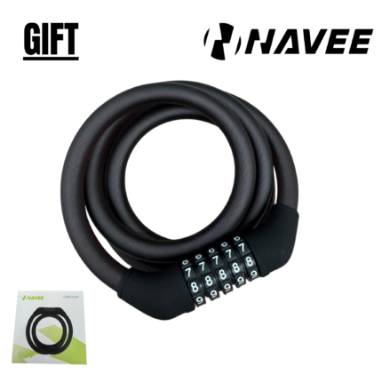 Candado de cable NAVEE con combinación para patinete eléctrico