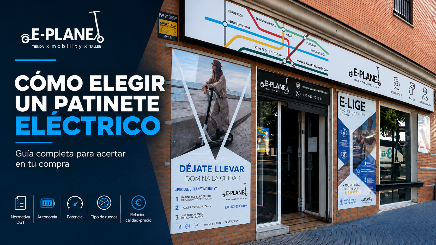 Guía para elegir un patinete eléctrico según autonomía, potencia, ruedas y normativa DGT