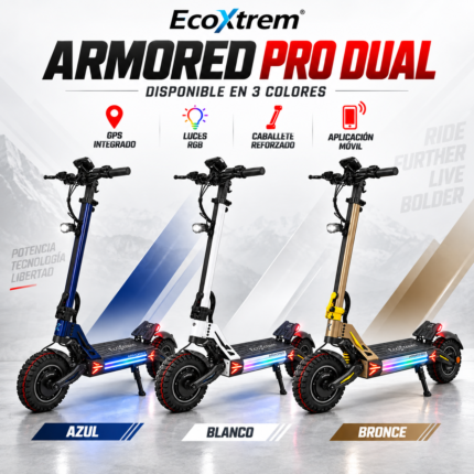 Ecoxtrem Armored PRO Dual en azul, blanco y bronce