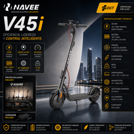 NAVEE V45i patinete eléctrico homologado DGT