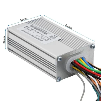 Controladora J&P 48V 25A 800W con medidas 89 x 52 x 32 mm