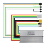 Controladora J&P 60V 37A dual motor delantera con cableado y conectores
