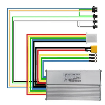 Controladora J&P 60V 37A dual motor delantera con cableado y conectores