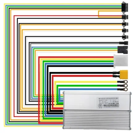 Controladora J&P 60V 37A dual motor trasera con cableado y conectores