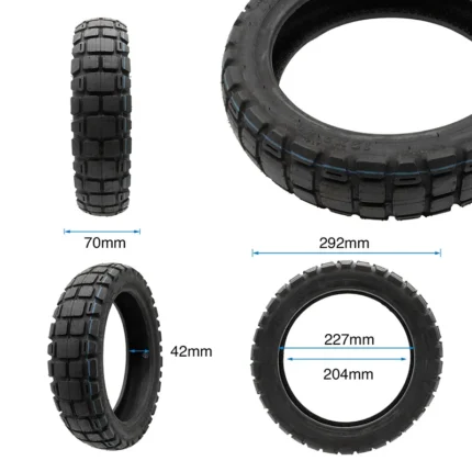 Cubierta Yuanxing CY416 12x2,5 tubeless con medidas 292 x 70 mm