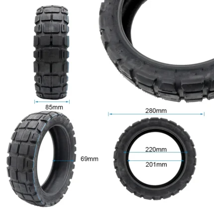 Cubierta Yuanxing CY416 12x3 tubeless con medidas 280 x 85 mm