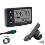 Display S866 SmartGyro con conector waterproof, puerto USB y cable de 320 mm