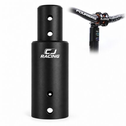Extensión de potencia de mástil Dualtron 40 mm CJ Racing negra con orificios de fijación