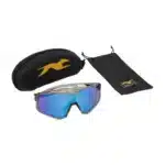 Gafas deportivas polarizadas URHO con lente azul, estuche rígido y bolsa de transporte