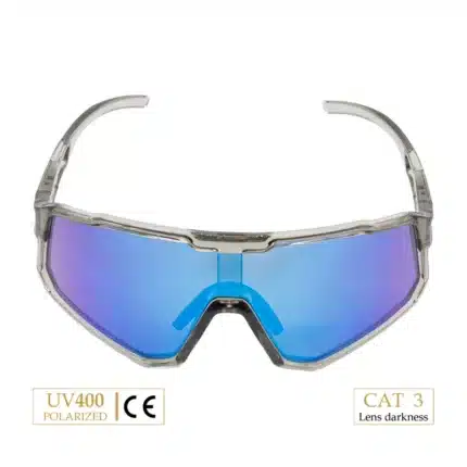 Gafas deportivas polarizadas URHO con montura transparente y lente azul UV400