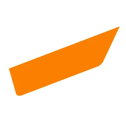 Pegatina naranja para horquilla izquierda NIU KQi2 Pro original vista inclinada