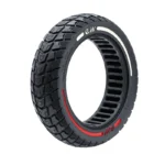 Rueda maciza 70/60-7,5 en color negro con detalles blanco y rojo