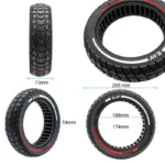 Rueda maciza 70/60-7,5 con medidas 265 x 73 mm