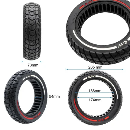 Rueda maciza 70/60-7,5 con medidas 265 x 73 mm